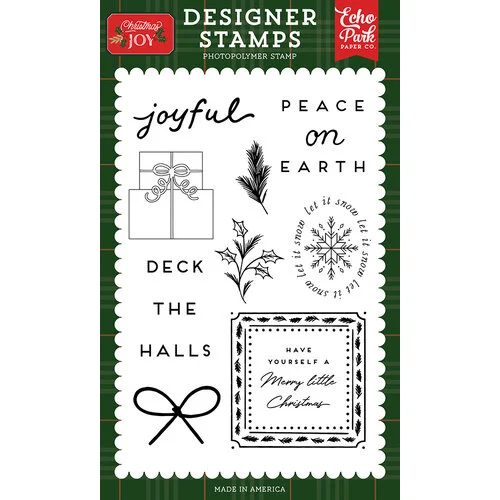 Echo Park - Christmas Joy Collection - Clear Photopolymer Stamps - Joyful Sprigs