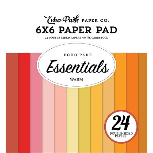 Echo Park - Essentials Collection - 6 x 6 Paper Pad - Warm 1 Echo Park - Essentials Collection - 6 x 6 Paper Pad - Warm