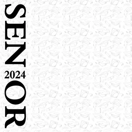 Scrapbook Customs - 12 x 12 Double Sided Paper - Senior Year Grad Caps 2 Scrapbook Customs - 12 x 12 Double Sided Paper - Senior Year Grad Caps