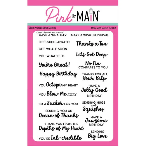 Pink and Main - Clear Photopolymer Stamps - Ocean Life