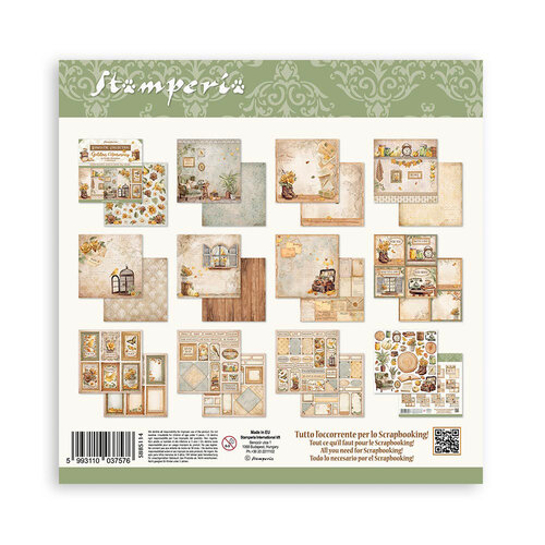 Stamperia - Golden Harmony Collection - 8 x 8 Paper Pad 13 Stamperia - Golden Harmony Collection - 8 x 8 Paper Pad