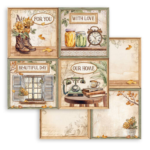 Stamperia - Golden Harmony Collection - 8 x 8 Paper Pad 8 Stamperia - Golden Harmony Collection - 8 x 8 Paper Pad