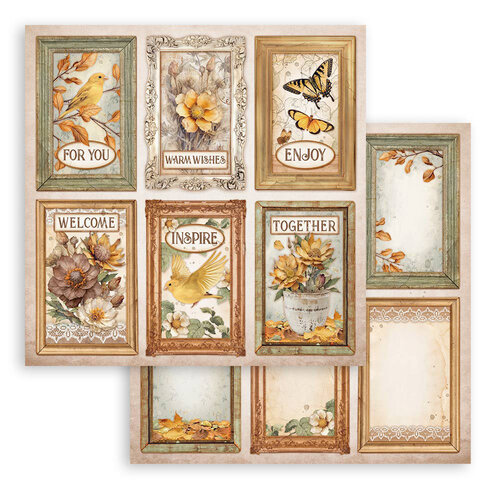 Stamperia - Golden Harmony Collection - 8 x 8 Paper Pad 9 Stamperia - Golden Harmony Collection - 8 x 8 Paper Pad