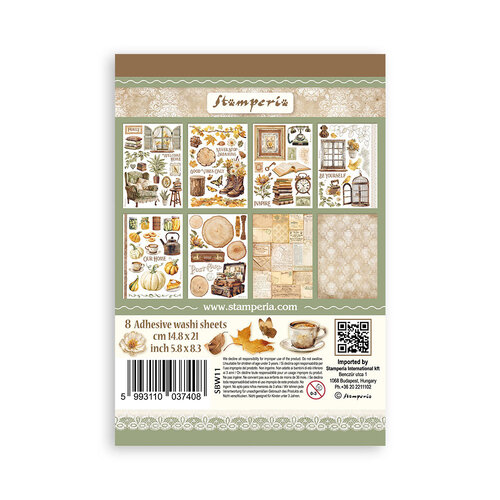 Stamperia - Golden Harmony Collection - Washi Pad - 8 Sheets