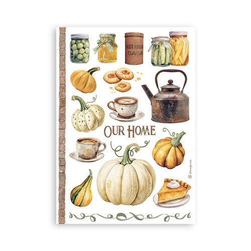 Stamperia - Golden Harmony Collection - Washi Pad - 8 Sheets
