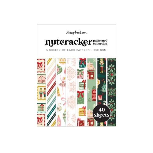 Scrapbook.com - Nutcracker - Patterned Cardstock Paper Pad - Double Sided - A2 - 4.25 x 5.5 - 40 Sheets 1 Scrapbook.com - Nutcracker - Patterned Cardstock Paper Pad - Double Sided - A2 - 4.25 x 5.5 - 40 Sheets
