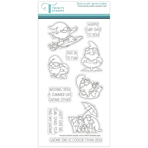 Trinity Stamps - Clear Photopolymer Stamps - Summer Gnome Fun 1 Trinity Stamps - Clear Photopolymer Stamps - Summer Gnome Fun