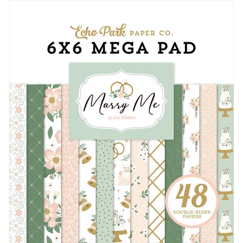 Echo Park - Marry Me Collection - 6 x 6 Mega Paper Pad 1 Echo Park - Marry Me Collection - 6 x 6 Mega Paper Pad