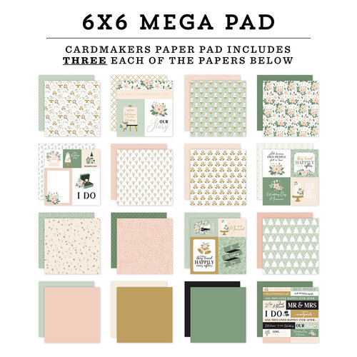 Echo Park - Marry Me Collection - 6 x 6 Mega Paper Pad 2 Echo Park - Marry Me Collection - 6 x 6 Mega Paper Pad