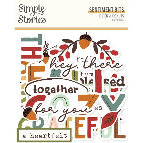 Simple Stories - Cider & Donuts Collection - Ephemera - Sentiment Bits 1 Simple Stories - Cider & Donuts Collection - Ephemera - Sentiment Bits