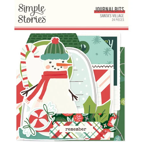 Simple Stories - Santas Village Collection - Ephemera - Journal Bits