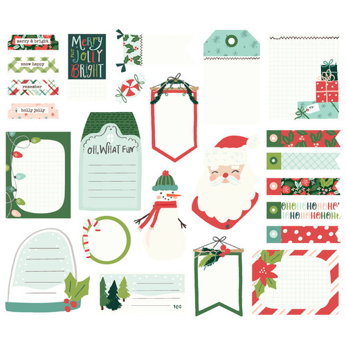 Simple Stories - Santas Village Collection - Ephemera - Journal Bits