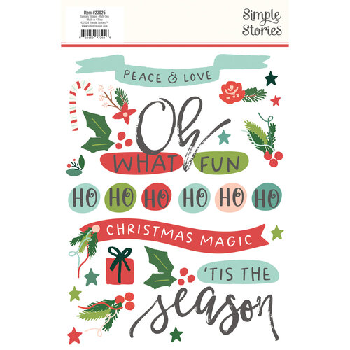 Simple Stories - Santas Village Collection - Rub Ons