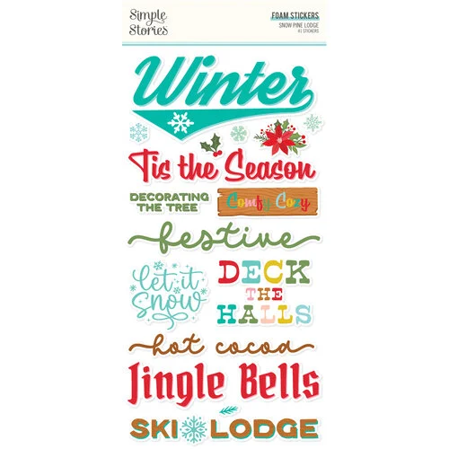Simple Stories - Snow Pine Lodge Collection - Foam Stickers