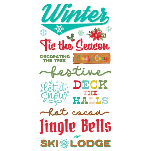 Simple Stories - Snow Pine Lodge Collection - Foam Stickers