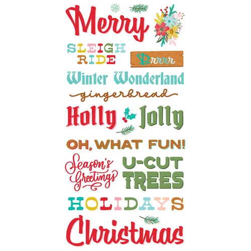 Simple Stories - Snow Pine Lodge Collection - Foam Stickers
