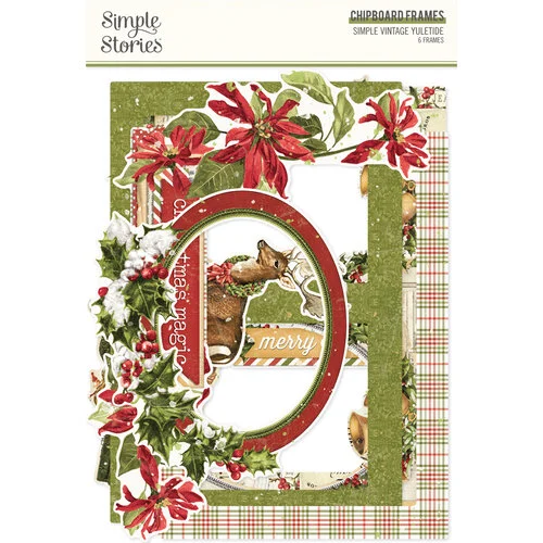 Simple Stories - Simple Vintage Yuletide Collection - Chipboard Frames 1 Simple Stories - Simple Vintage Yuletide Collection - Chipboard Frames