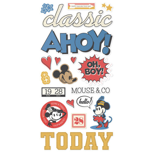Simple Stories - Say Cheese Classic Mouse Collection - Foam Stickers