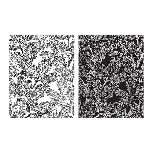 Spellbinders - BetterPress Collection - Press Plates - Night and Day Pines 2 Spellbinders - BetterPress Collection - Press Plates - Night and Day Pines