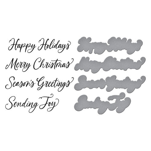 Spellbinders - BetterPress Collection - Press Plates and Dies - Sending Joy Sentiments 2 Spellbinders - BetterPress Collection - Press Plates and Dies - Sending Joy Sentiments