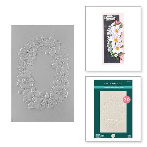 Spellbinders - 3D Embossing Folder - Nature's Botanical Wreath 1 Spellbinders - 3D Embossing Folder - Nature's Botanical Wreath