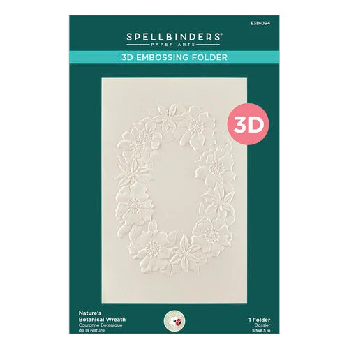 Spellbinders - 3D Embossing Folder - Nature's Botanical Wreath 3 Spellbinders - 3D Embossing Folder - Nature's Botanical Wreath