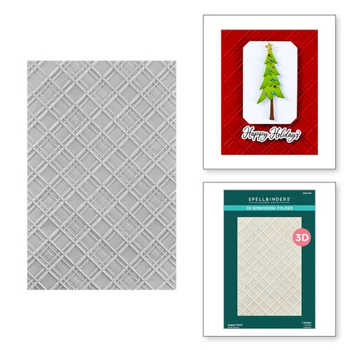 Spellbinders - 3D Embossing Folder - Argyle Plaid 1 Spellbinders - 3D Embossing Folder - Argyle Plaid