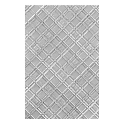 Spellbinders - 3D Embossing Folder - Argyle Plaid 2 Spellbinders - 3D Embossing Folder - Argyle Plaid