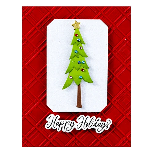 Spellbinders - 3D Embossing Folder - Argyle Plaid 4 Spellbinders - 3D Embossing Folder - Argyle Plaid