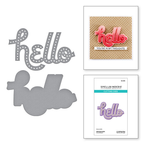 Spellbinders - Out and About Collection - Etched Dies - Stitched Hello 1 Spellbinders - Out and About Collection - Etched Dies - Stitched Hello