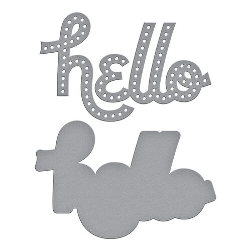 Spellbinders - Out and About Collection - Etched Dies - Stitched Hello 2 Spellbinders - Out and About Collection - Etched Dies - Stitched Hello
