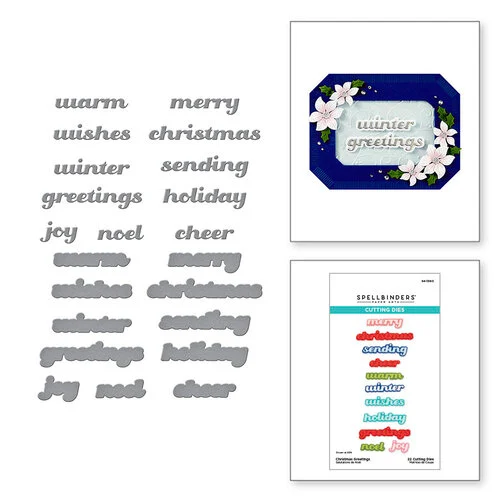 Spellbinders - Shapeabilties - Etched Dies - Christmas Greetings 1 Spellbinders - Shapeabilties - Etched Dies - Christmas Greetings