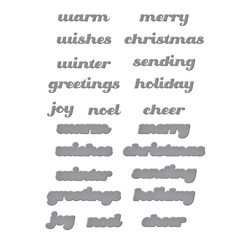 Spellbinders - Shapeabilties - Etched Dies - Christmas Greetings 2 Spellbinders - Shapeabilties - Etched Dies - Christmas Greetings