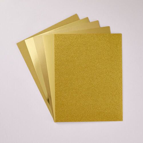 Spellbinders - Paper Pack - 8.5 x 11 - Gold Assortment - 15 Sheets 3 Spellbinders - Paper Pack - 8.5 x 11 - Gold Assortment - 15 Sheets