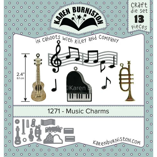 Karen Burniston - Craft Dies - Music Charms 1 Karen Burniston - Craft Dies - Music Charms