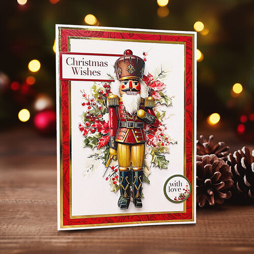 Katy Sue Designs - 3D Die Cut Decoupage Layers - Easy Pop Out Designs - Nutcracker And Holly