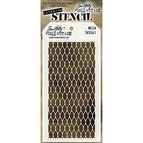 Stampers Anonymous - Tim Holtz - Layering Stencil - Mesh 1 Stampers Anonymous - Tim Holtz - Layering Stencil - Mesh