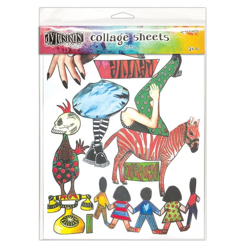 Ranger Ink - Dylusions Collage Sheets - 24 Sheets - Set 4