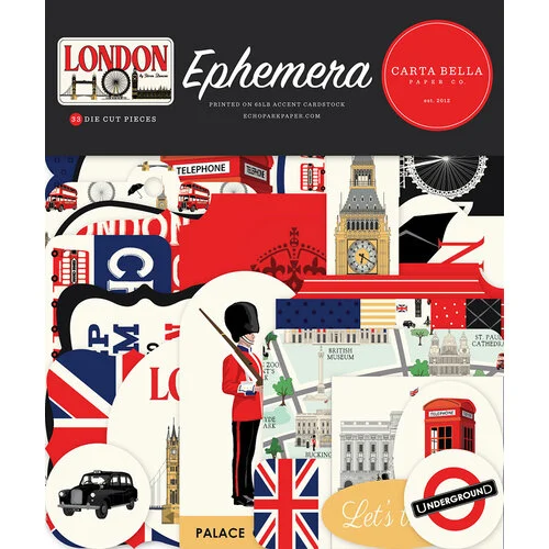 Carta Bella Paper - London Collection - Ephemera 1 Carta Bella Paper - London Collection - Ephemera