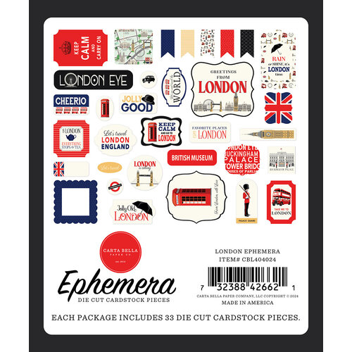 Carta Bella Paper - London Collection - Ephemera 2 Carta Bella Paper - London Collection - Ephemera