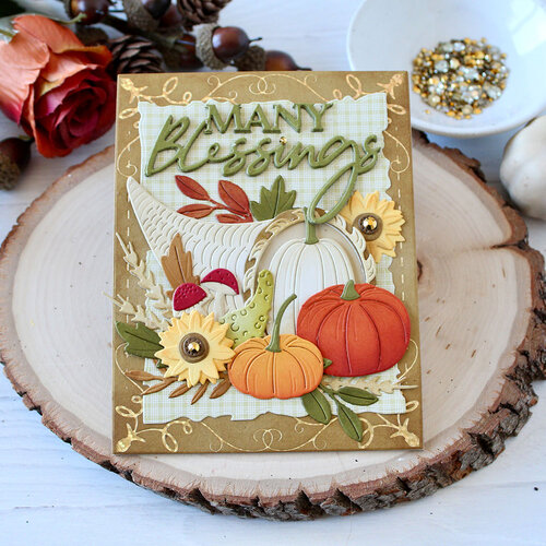 Papertrey Ink - Metal Dies - Bountiful Cornucopia 3 Papertrey Ink - Metal Dies - Bountiful Cornucopia