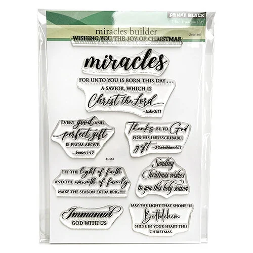 Penny Black - Clear Photopolymer Stamps - Miracles Builder 1 Penny Black - Clear Photopolymer Stamps - Miracles Builder