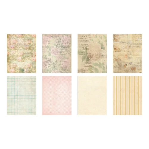 Scrapbook.com - Vintage - Patterned Cardstock Paper Pad - Double Sided - 6x8 - 40 Sheets