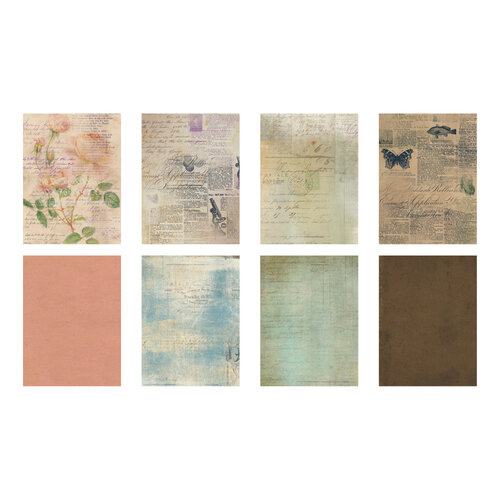 Scrapbook.com - Vintage - Patterned Cardstock Paper Pad - Double Sided - 6x8 - 40 Sheets
