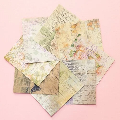 Scrapbook.com - Vintage - Patterned Cardstock Paper Pad - Double Sided - 6x8 - 40 Sheets