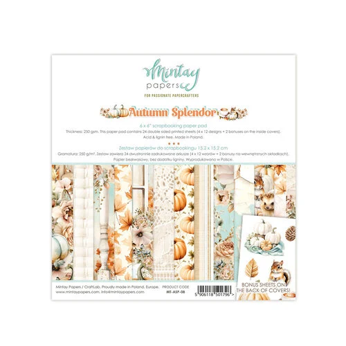 Mintay Papers - Autumn Splendor Collection - 6 x 6 Paper Pad 1 Mintay Papers - Autumn Splendor Collection - 6 x 6 Paper Pad