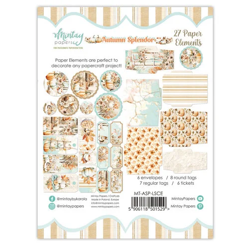 Mintay Papers - Autumn Splendor Collection - Embellishments - Paper Elements 2 Mintay Papers - Autumn Splendor Collection - Embellishments - Paper Elements
