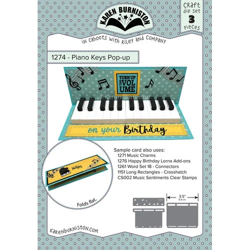 Karen Burniston - Craft Dies - Piano Keys Pop-Up 1 Karen Burniston - Craft Dies - Piano Keys Pop-Up