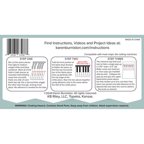Karen Burniston - Craft Dies - Piano Keys Pop-Up 2 Karen Burniston - Craft Dies - Piano Keys Pop-Up