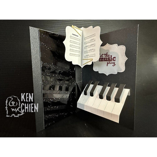 Karen Burniston - Craft Dies - Piano Keys Pop-Up 3 Karen Burniston - Craft Dies - Piano Keys Pop-Up